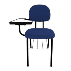 Cadeira Secretária com Porta Livros Universitária Ecoflex Azul