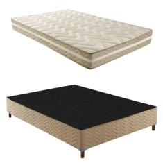 Box Casal Júlia 42x138x188cm colchão Casal Unique D33 Plus Duoface 20x138x188cm Rustico Bege