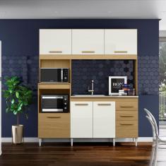 Cozinha Compacta 7 Portas 2 Gavetas Resistência e Durabilidade ATACAMA/OFF-WHITE