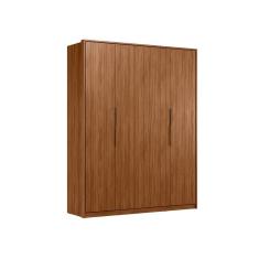 Guarda Roupa Casal 4 Portas Brooklyn Nogueira Touch