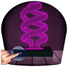 Luminária Led 3D Circulo Esfera Abajur 6 - 3D Fantasy, Rosa, Bivolt