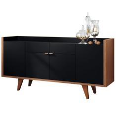 Buffet Aparador Balcão Sala De Jantar Albâni Preto/nature G26