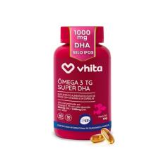 Ômega 3 DHA 1000mg com Vitamina E rico em dha - TG e Selo IFOS Vhita 60 cáps