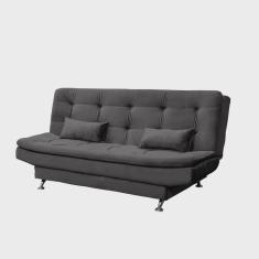 Sofá Cama Veludo 3 Lugares com 2 Almofadas Salomé