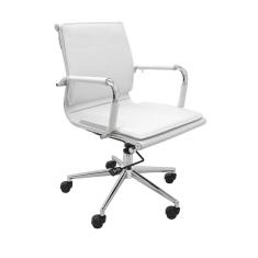 Cadeira De Escritório Valencia Pu Branco Baixa Rivatti