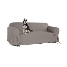 Capa para Sofá de 4 lugares em Gorgurão Proteção Lisa Resistente Sala 