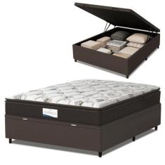 Cama Box Baú Colchão Casal Probel Molas Ensacadas Granville Pillow Top
