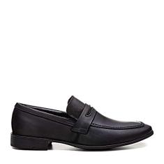 SAPATO SOCIAL MASCULINO NOBUCK PRETO EM COURO MARINER