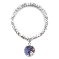 DIYthinker Corrente de joias com pingente redondo com padrão de arte de folhas abstratas