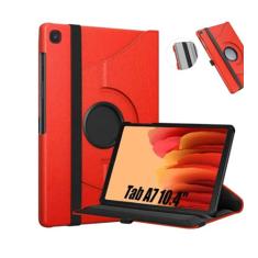 Capa Tablet Samsung Galaxy Tab A7 10.4 T500 T505 Giratória Executiva Rotação Vermelha