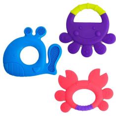Mordedor de Silicone Ocean Friends Bpa Free Alivia Dentinho Multikids BB1237