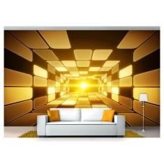Papel De Parede Túnel Profundo Placas 3D At42 - Você Decora