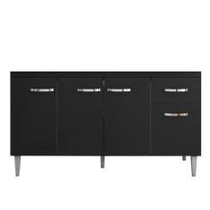 Balcão Gabinete Para Pia Sem Tampo 150cm 4 Portas e 1 Gaveta Gabriela 