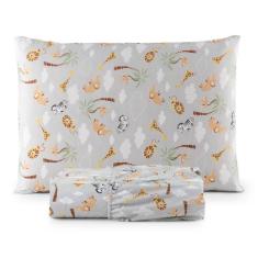 Jogo de Lençol Solteiro 2 Peças 100% Algodão Infantil Estampado 180 Fi