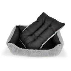 Cama Dupla Face para Cachorro e Gato Pet - Bichinho Chic, Preto, M