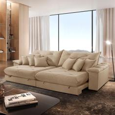 Sofá ágata Linho Dois Módulos De 120cm B25 Meu Sofá Online A226 Linho Bege