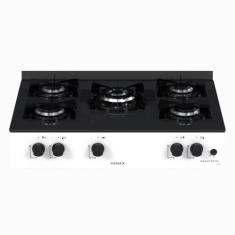 Fogao de Mesa 5 Bocas Venax Grand Petit Line Branco Gas GLP