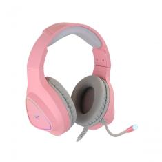 Fone De Ouvido Headset Gamer Chroma Usb 7.1 Rgb Rosa - Gh804