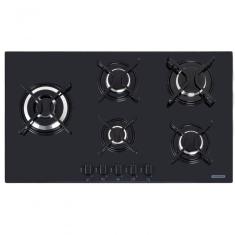 Cooktop A Gás Tramontina Penta Side Plus Vidro Temperado Preto