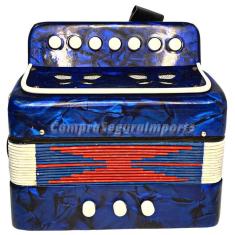 Acordeon Sanfona Gaita Acordeão Infantil - Azul