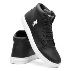 Tênis Polo Masculino Botinha Casual Cano Alto Masculino Leve Dia Dia-Masculino