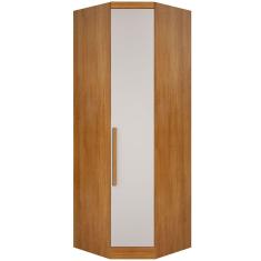 Módulo Guarda Roupa Casal Safira 1 Porta Bater MDF Cumaru-Fendi Móveis Novo Horizonte