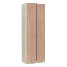 Guarda Roupa Solteiro Luciane 2 Portas de Bater MDP Legno Crema
