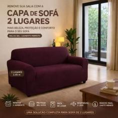 Capa Para Sofá 2 Lugares Malha Gel - ARTE CAZZA, Vinho