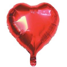 Balão Metalizado Coração - Vermelho Metálico - 10 Polegadas