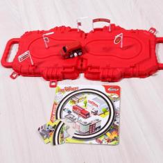 Brinquedo Pista Quebra-Cabeça 3 em 1 Com Carrinho a Corda VERMELHO - B