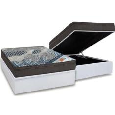 Cama Box Baú Casal: Colchão Molas SuperPocket Ensacadas Ortobom ISO + 