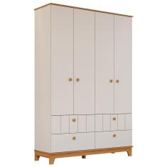 Guarda Roupa Infantil Biscoito 4 Portas e 4 Gavetas - Permóbili Baby