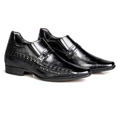 Sapato Social Rafarillo Couro Masculino Aumenta Altura Preto 38