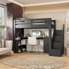 Cama Office Multifuncional Solteiro Adulto Star Plus Casatema MadeiraO
