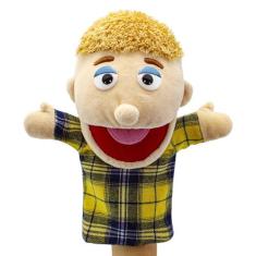 Fantoches de mão FIMIGID Family Members Plush Soft para crianças