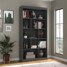 Estante de Livros 93CMX181CM 4 Prateleiras Home Office Espresso Móveis