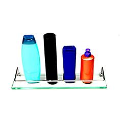 Porta Shampoo Reto em Vidro Incolor Lapidado - Aquabox - 40cmx9cmx10mm