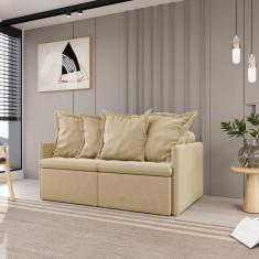 Sofá Retrátil e Reclinável 3 Lugares 180cm Dália Cabecasa Madeiramadeira Palha