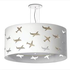 LUSTRE INFANTIL PENDENTE AVIÕES DUPLO - CÁQUI 40X16