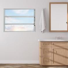 Janela de Alumínio Basculante 60x80cm Fortline Atlântica Branco