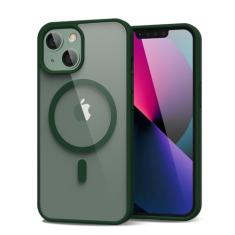 oakxco Capa magnética transparente para iPhone 13 Mini/12 Mini, compatível com Magsafe, fina, fina, transparente, não amarela, amortecedor de silicone macio híbrido e capa protetora de plástico rígido