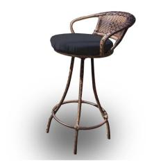 Banqueta Giratória em Fibra Sintética - Tecido Lisato Marinho - Abinos