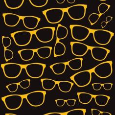 Papel De Parede Adesivo Lavável Óculos Fundo Preto 6m - Colaí