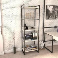 Estante para Livros Industrial 187cmx60cm 5 Prateleiras Kuadra - Compa