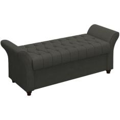 Recamier Calçadeira Bau 160 cm Pes MDF Ogeo Linho SL 74 Peer - Perfan,