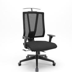 Cadeira Giratória com Braço Twister . Preto