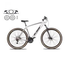 Bicicleta Aro 29 Ksw Xlt 24v Freios Disco Hidráulicos Garfo Suspensão Pneu Faixa - Branco Tam.19