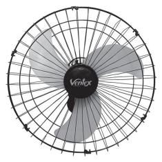 Ventilador de parede tex5 50cm bivolt 210w ventex, Preto, Bivolt