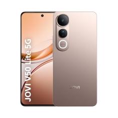 Smartphone JOVI V50 Lite 5G – 256GB, 8+8GB RAM, Dimensity 6300, Tela AMOLED 6,77" 120Hz, Câmera 50MP + Selfie 32MP, Bateria 6500mAh com Carregamento 90W, Android 15, Resistência IP65, Ouro Titânio