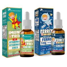 Imunitrix (Vitamina C, Vitamina D, Zinco) 30ml + Ferrix Ferro 3mg Porç